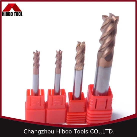 Manufacture HRC55/60 CNC Tools Solid Carbide Corner Radius End Mill Cutter